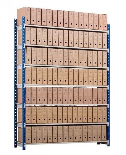 Étagère métallique pour boîtes d'archives simple boite
