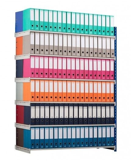 Etagere de rangements de classeurs a levier pour archivages de documents