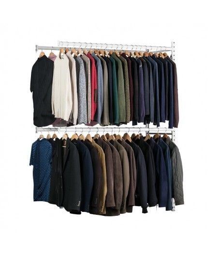 Rayonnage textile : portique avec cintres