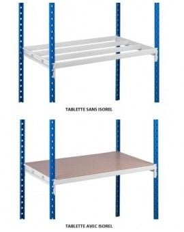 Plaque d'isorel comme solution de stockage pour rayonnage métallique