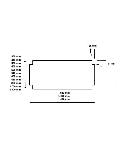 Dimensions du dessus grilles pour étagère