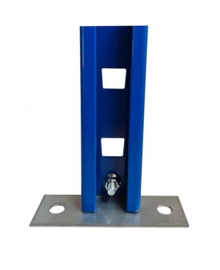 Vu interieur du pied pour rayonnage tubulaire