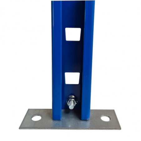 Vu interieur du pied pour rayonnage tubulaire