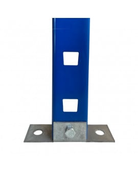 Pied métallique pour rayonnage leger tubulaire