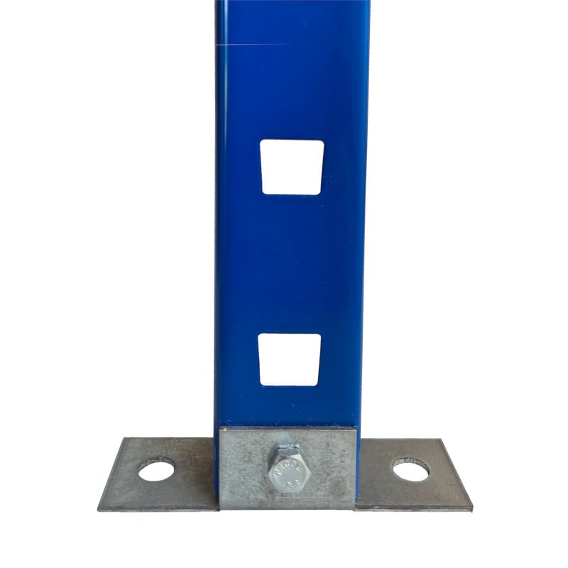 Pied métallique pour rayonnage leger tubulaire