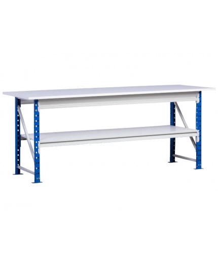 La table de travail multi activités avec tablette inferieur pour un atelier Établi ou table de travail multi activités avec tablette inférieur