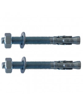 Paire de goujons de fixation dans un sol beton M8 X 75